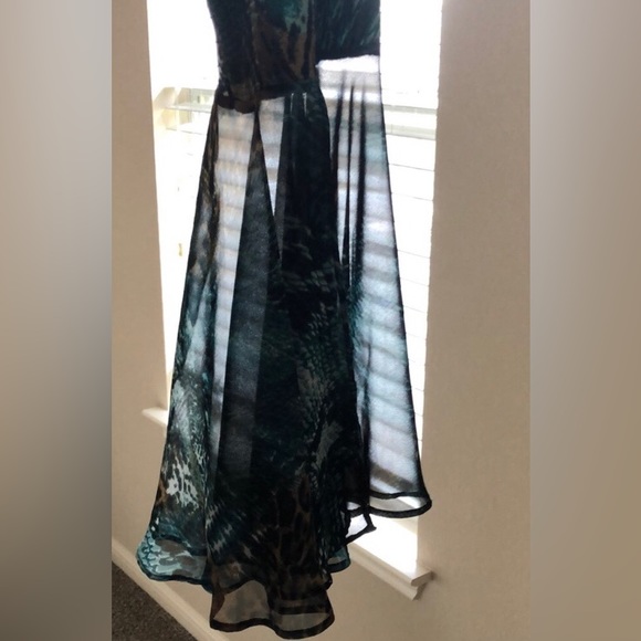 New MSK Animal print Bell sleeve Green multicolor Dress - Picture 11 of 16